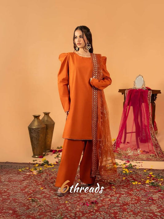Premium Natural Crepe Silk Farshi Salwar Set with Heavy Sequence Net Dupatta