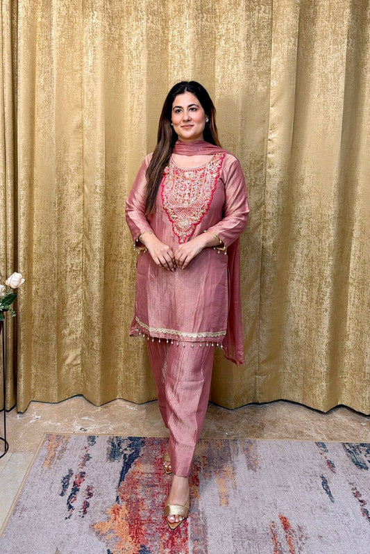 Festive Wear Ethnic 3-Piece Suit Collection with Intricate Zari Work & Tassels