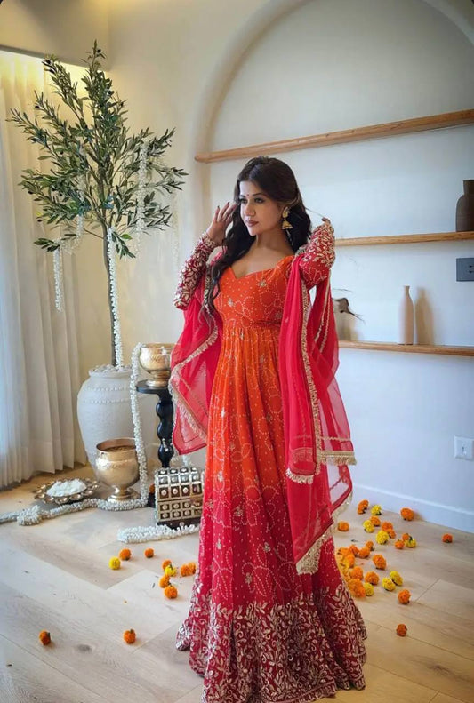Presenting New Designer Collection In Faux Georgette With Dupatta Set Fully Stitched Ready To Wear