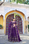 ANEIRA Aqua Royal Fully Stitched Star Georgette Lehenga with 3.50m Flair