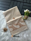 Premium Soft Doriya Saree with Paisley Embroidery & Stitched Blouse
