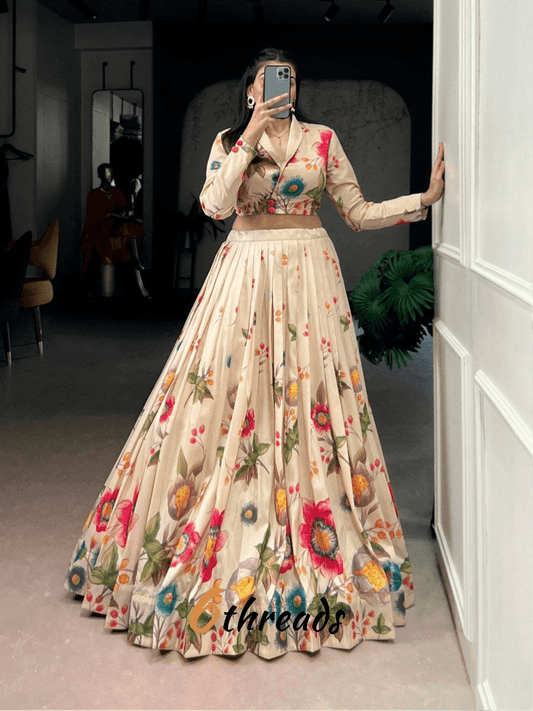 Co-ord Set Lehenga | Cream Color