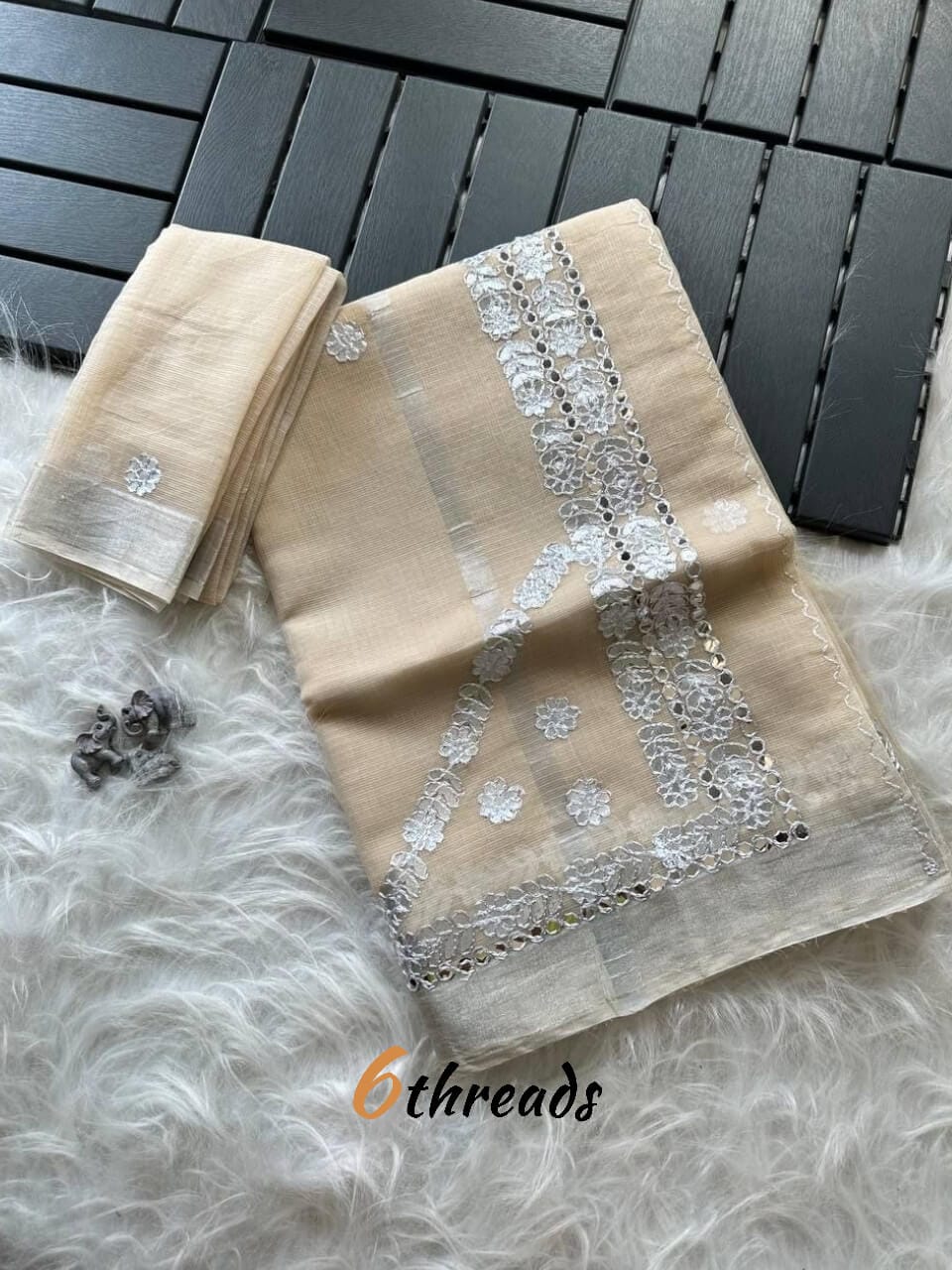 Premium Kota Doriya Saree with Rajasthani Gotapatti Work & Unstitched Blouse