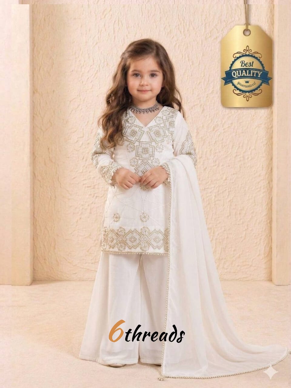 Designer Georgette Top & Fluid Palazzo Set with Latkans