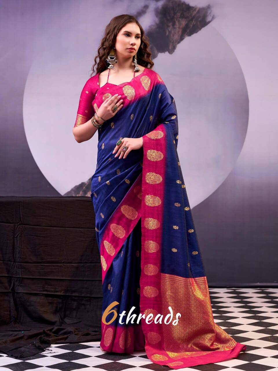 Kalindi Poly Cotton Silk Saree