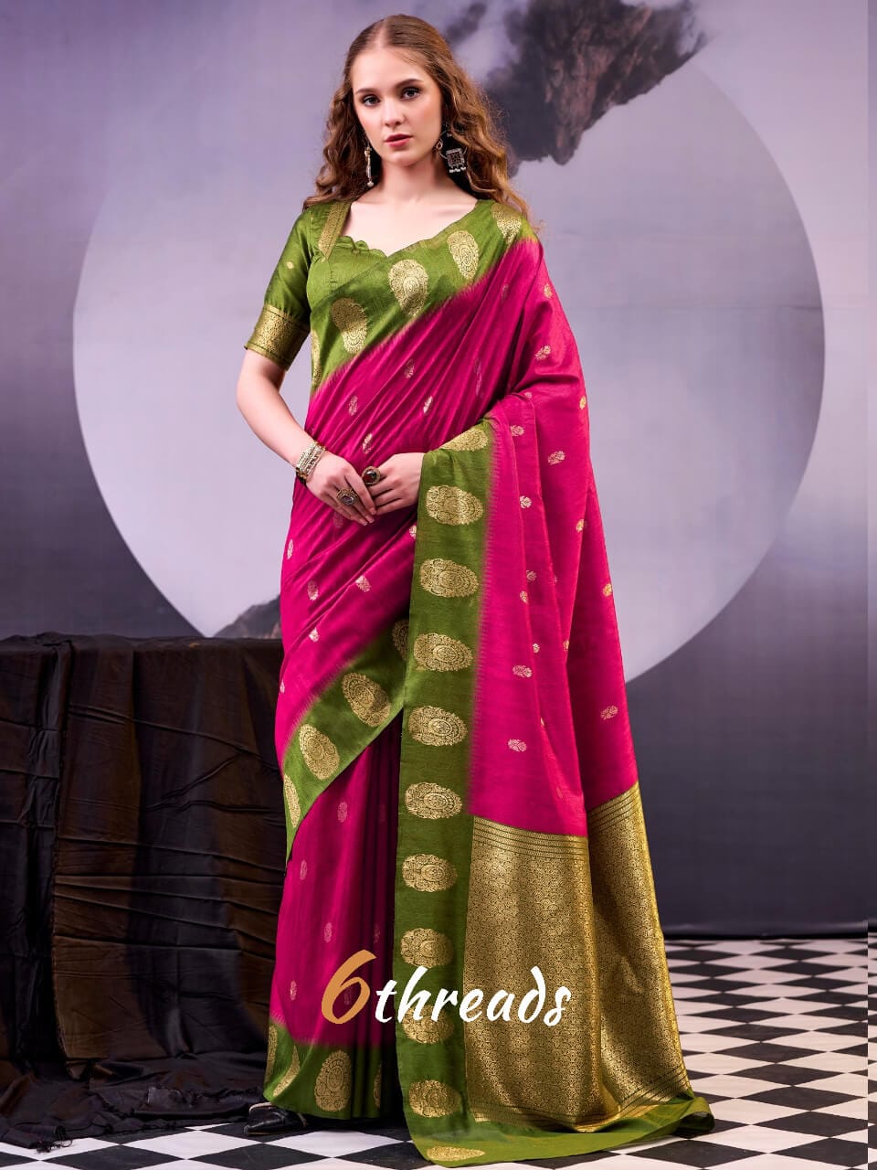 Kalindi Poly Cotton Silk Saree
