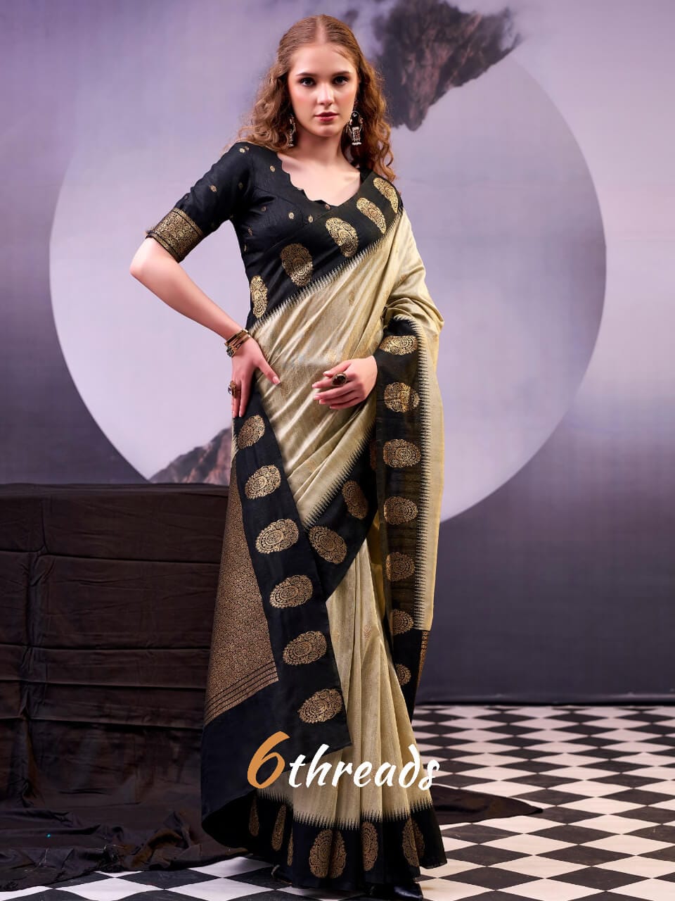 Kalindi Poly Cotton Silk Saree
