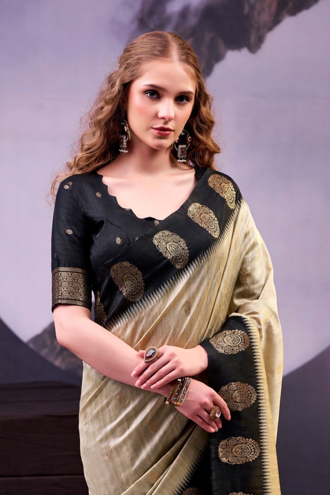 Kalindi Poly Cotton Silk Saree