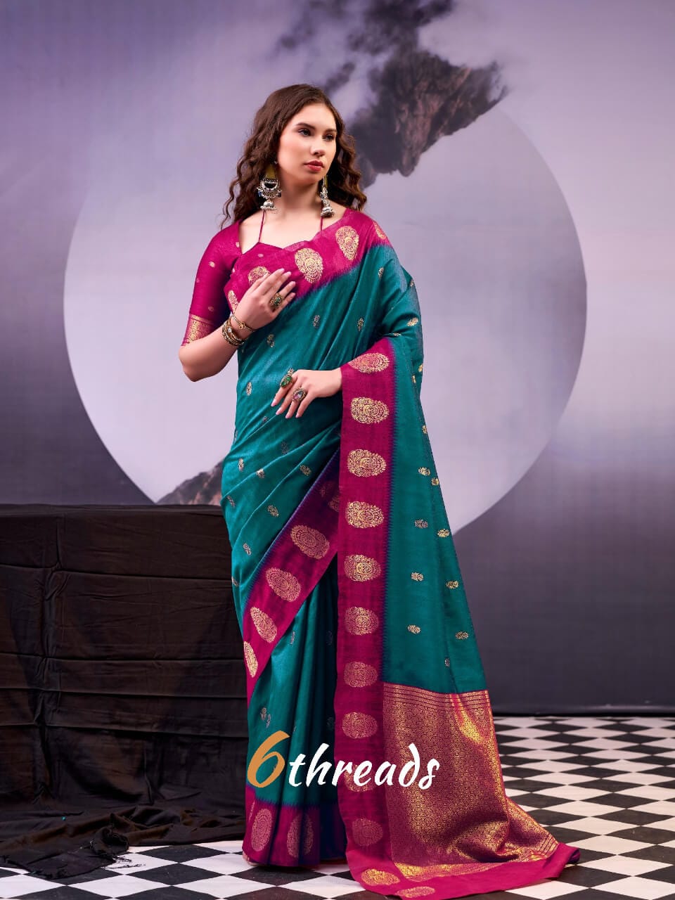 Kalindi Poly Cotton Silk Saree