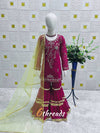 Kids’ Georgette Sharara Set with Sequence Embroidery
