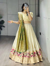 Lotus Edition Paithani Lehenga | Pastel Zari Weaving