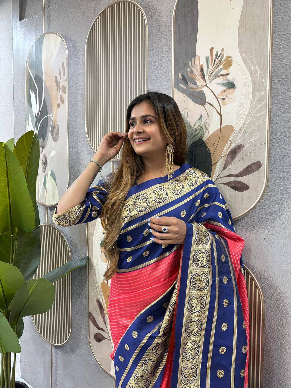 Luxury Mysore Silk Saree Gown with Dupatta
