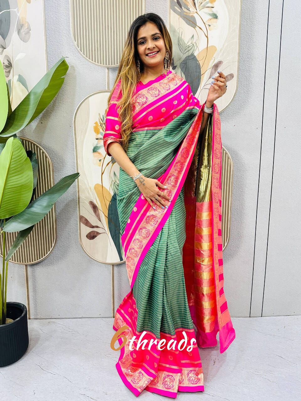 Luxury Mysore Silk Saree Gown with Dupatta