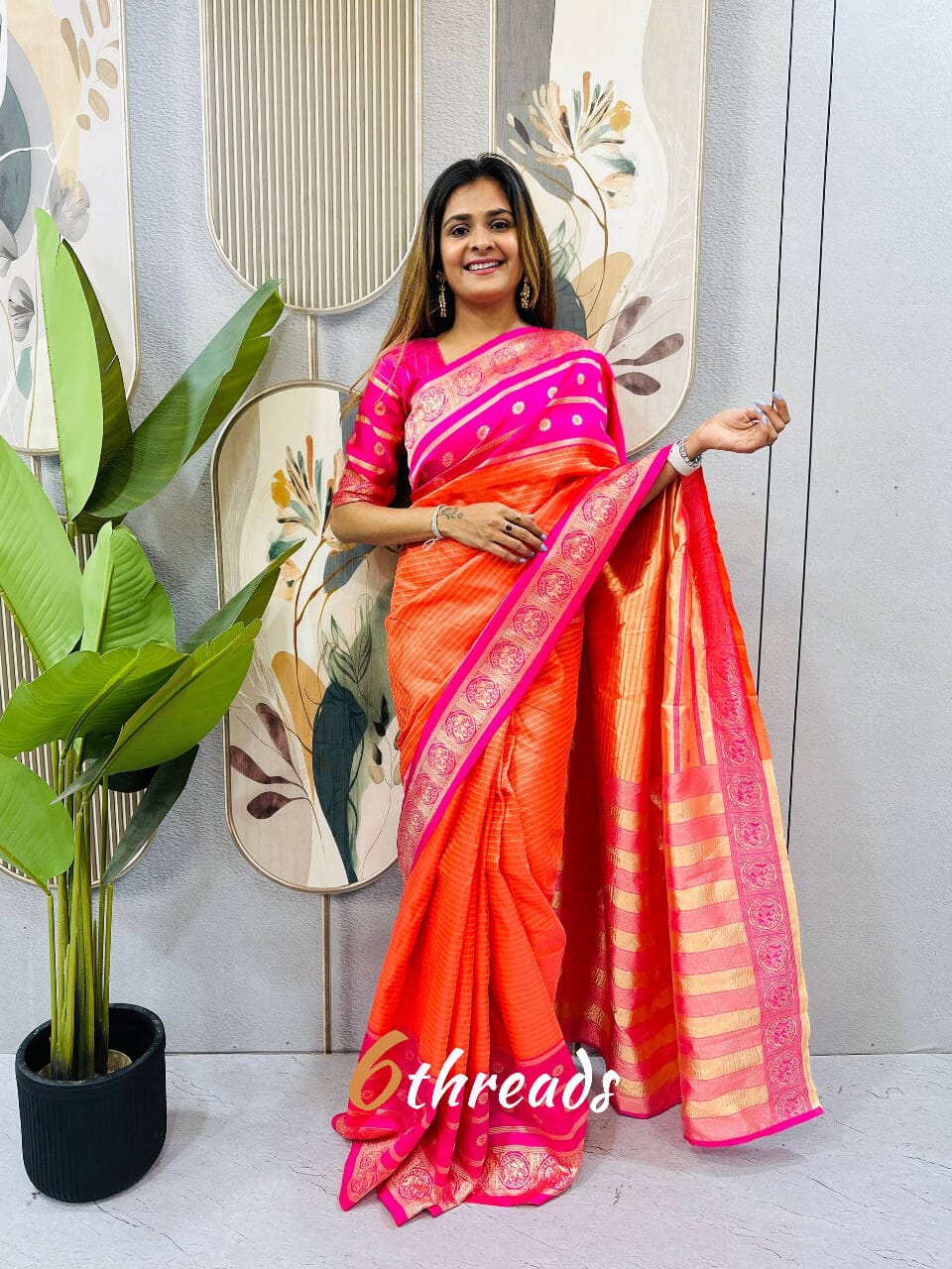 Luxury Mysore Silk Saree Gown with Dupatta