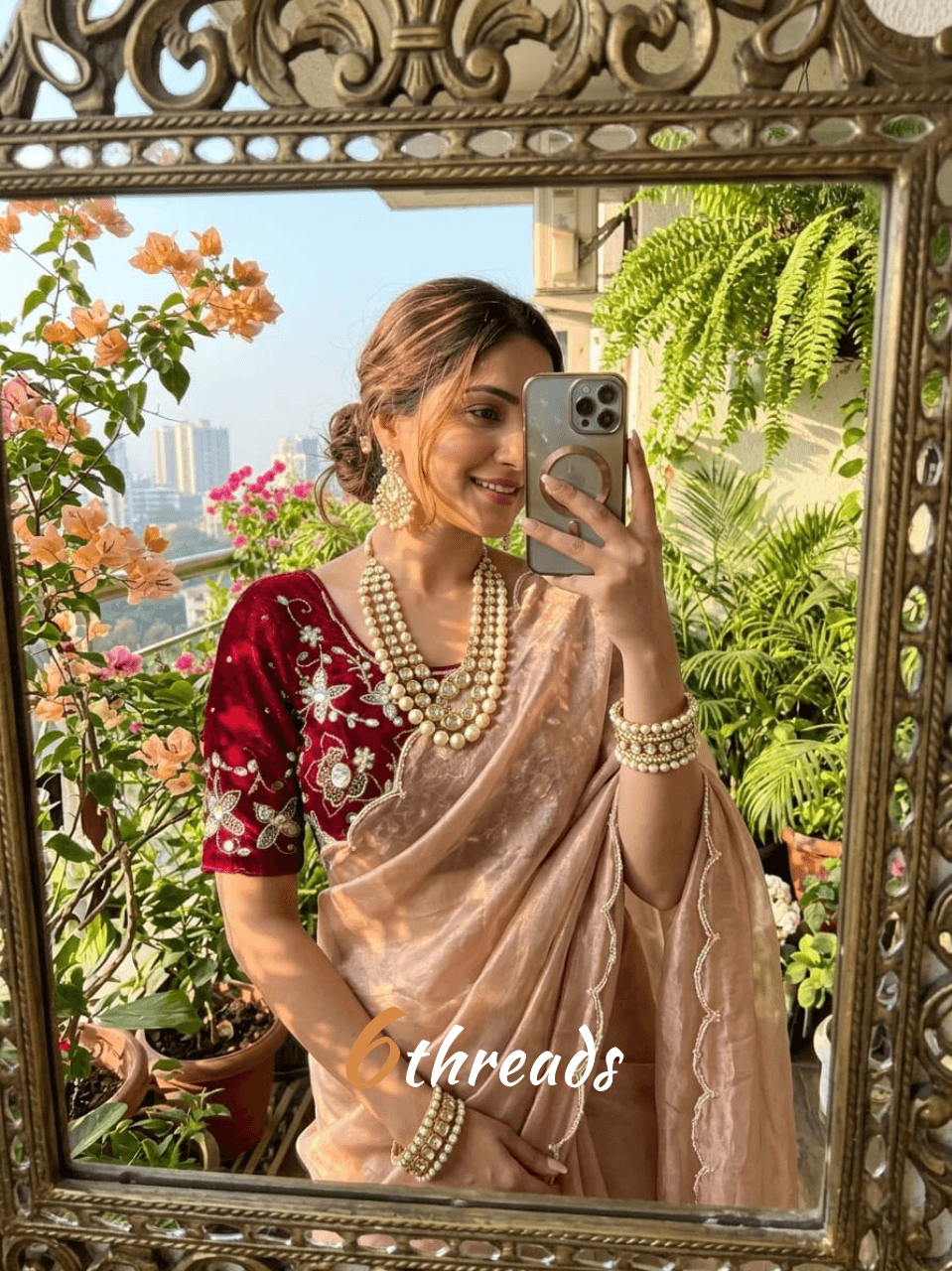 Premium Fendy Satin Saree with Hand Cutdana Pearl Work