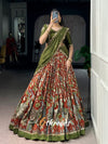 Premium Kalamkari Tasar Silk Lehenga & Embroidered Vichitra Silk Blouse