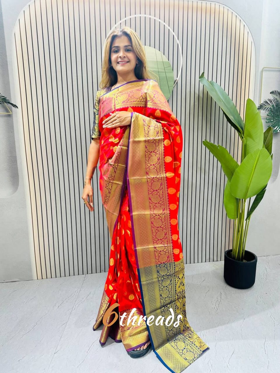 Premium Lichi Silk Ready-to-Wear Saree Gown