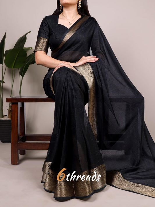 Premium Marsh Mello Silk Saree | Royal Zari Weaving | Ultra-Soft Lightweight Drape | Available with Stitched & Unstitched Blouse Options