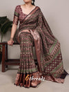 Premium Tasar Silk Heritage Saree with Designer Prints & Viscose Border