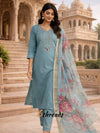 Premium Viscose Roman Silk Suit Set | Intricate Zari Weaving & Designer Jacquard Butti Dupatta
