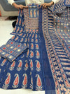 Premium Jaipuri Cotton 60x60 Bagru Printed A-Line Kurta, Palazzo & Dupatta Set
