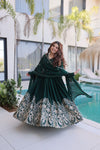 Premium Rangoli Crush Sequins Multi-Embroidered Gown Set