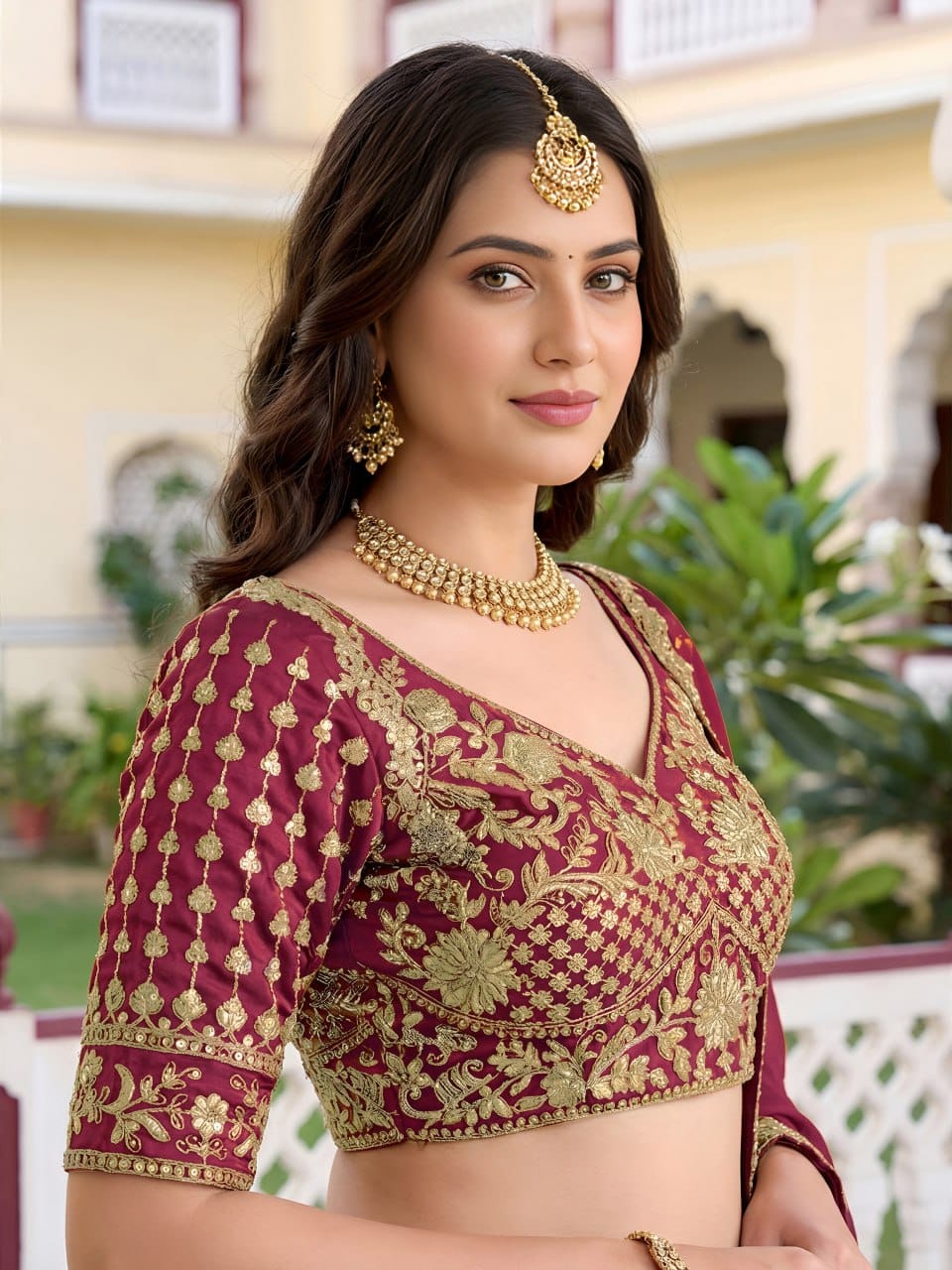 Premium Rangoli Silk Heavy Embroidered Lehenga Choli Set with Canvas & Can-Can Layering