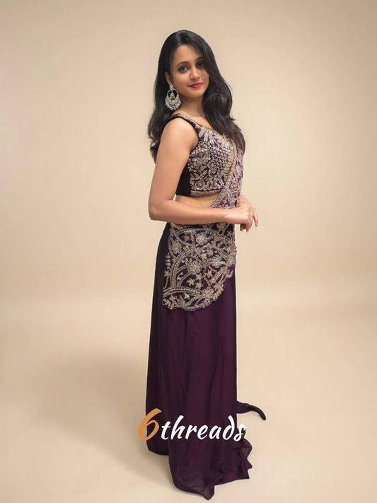 Royal Fusion Rangoli Silk Lehenga Saree