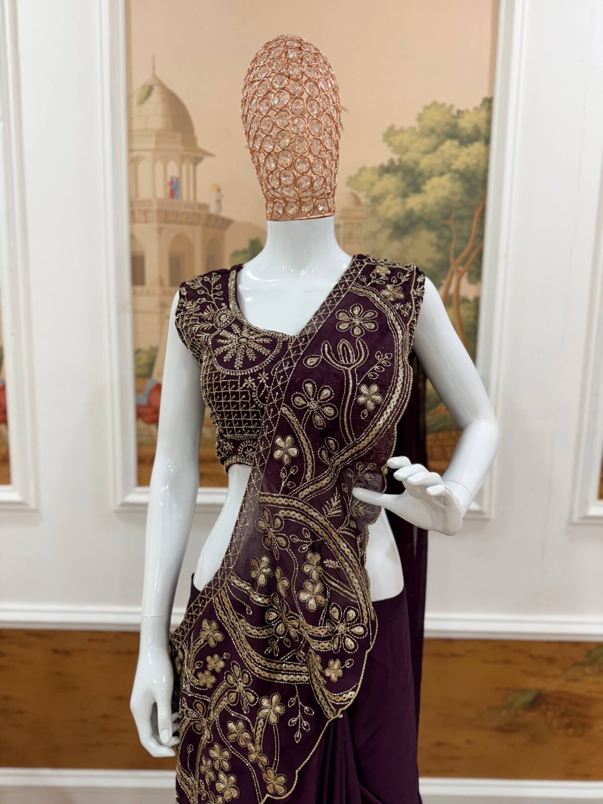 Royal Fusion Rangoli Silk Lehenga Saree