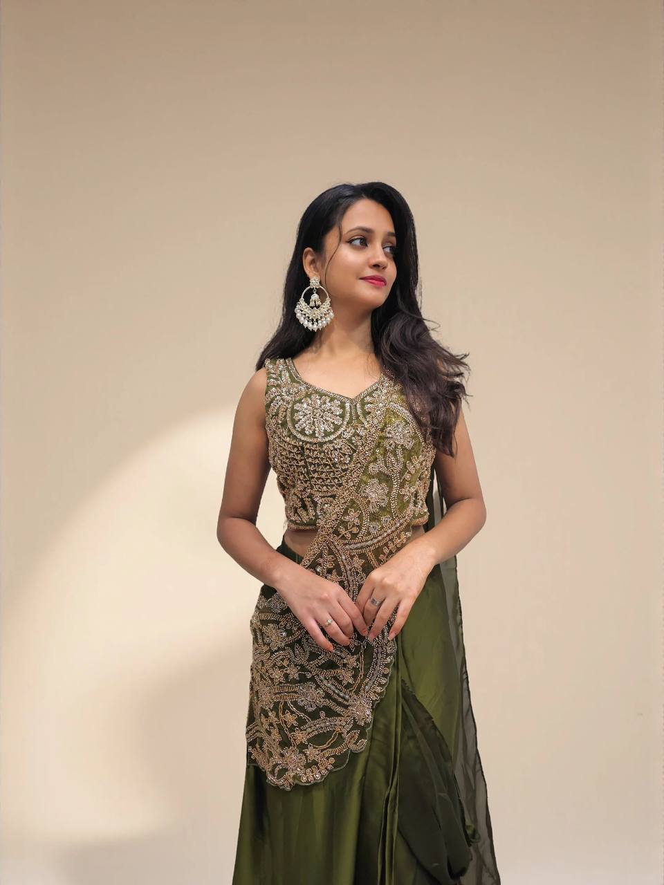 Royal Fusion Rangoli Silk Lehenga Saree