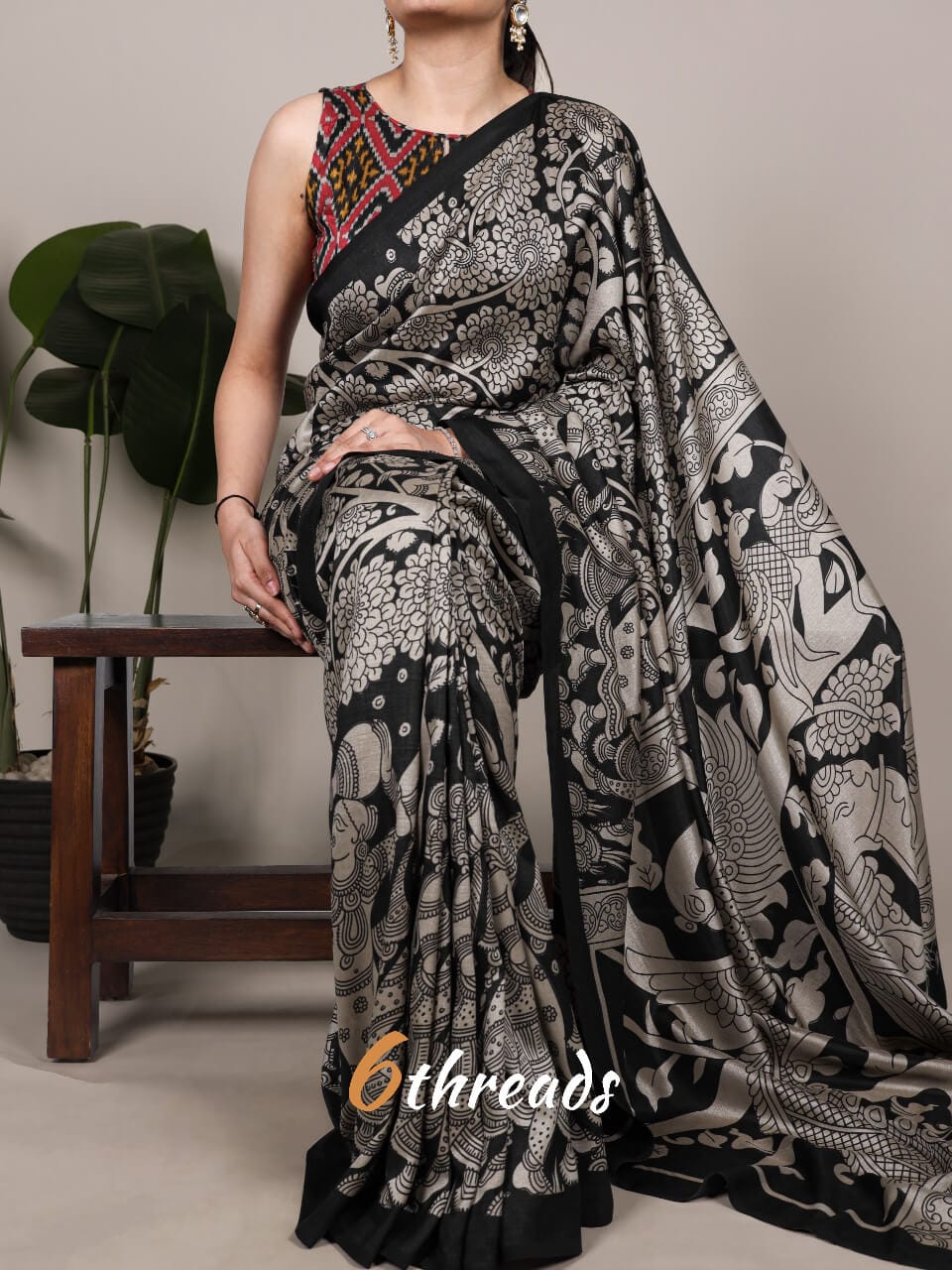 Royal Look Tasar Silk Saree with Unstitch Blouse