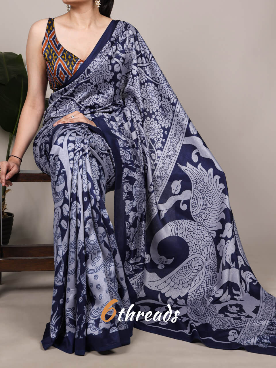 Royal Look Tasar Silk Saree with Unstitch Blouse