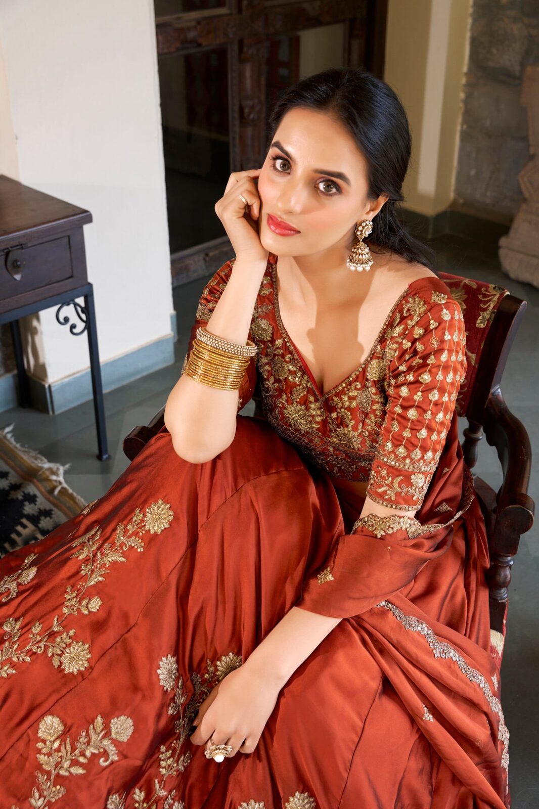 Royal Rangoli Silk Lehenga with 3.80m Flair & Can-Can
