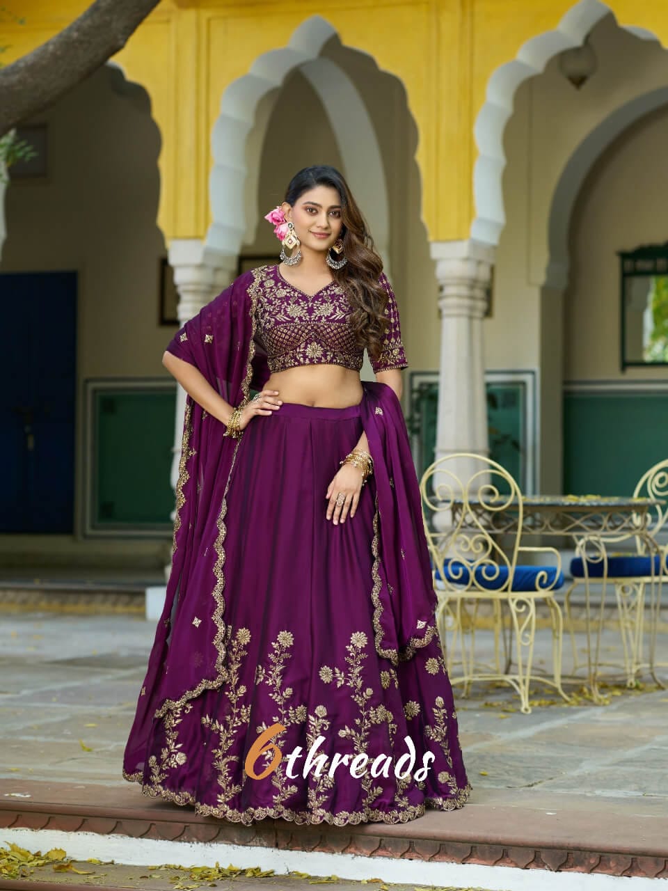Royal Rangoli Silk Lehenga with 3.80m Flair & Can-Can