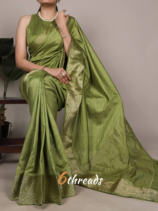 Royal Stripe Pallu Dola Silk Saree