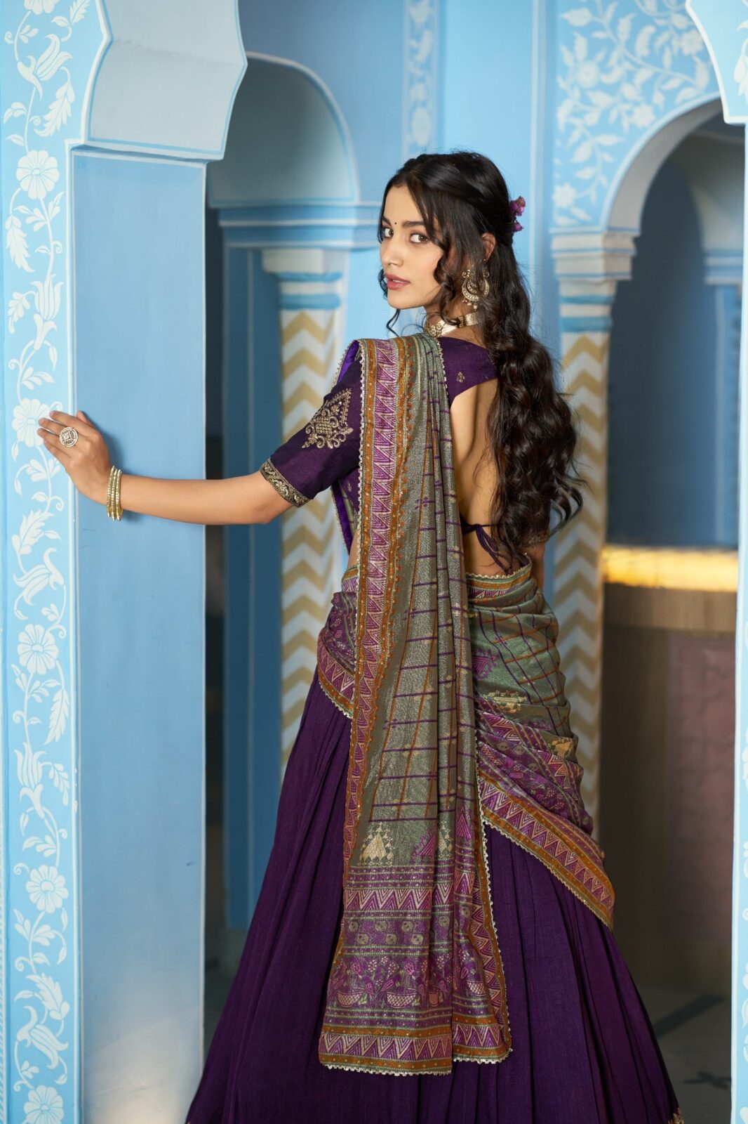 Royal Vichitra Silk Lehenga with 4-Meter Can-Can Flair