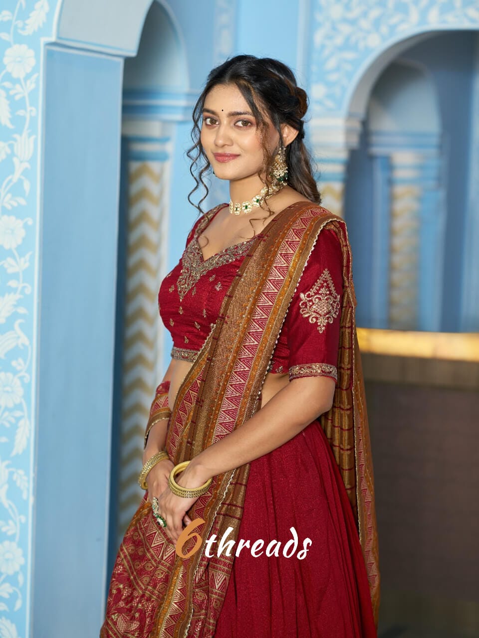 Royal Vichitra Silk Lehenga with 4-Meter Can-Can Flair