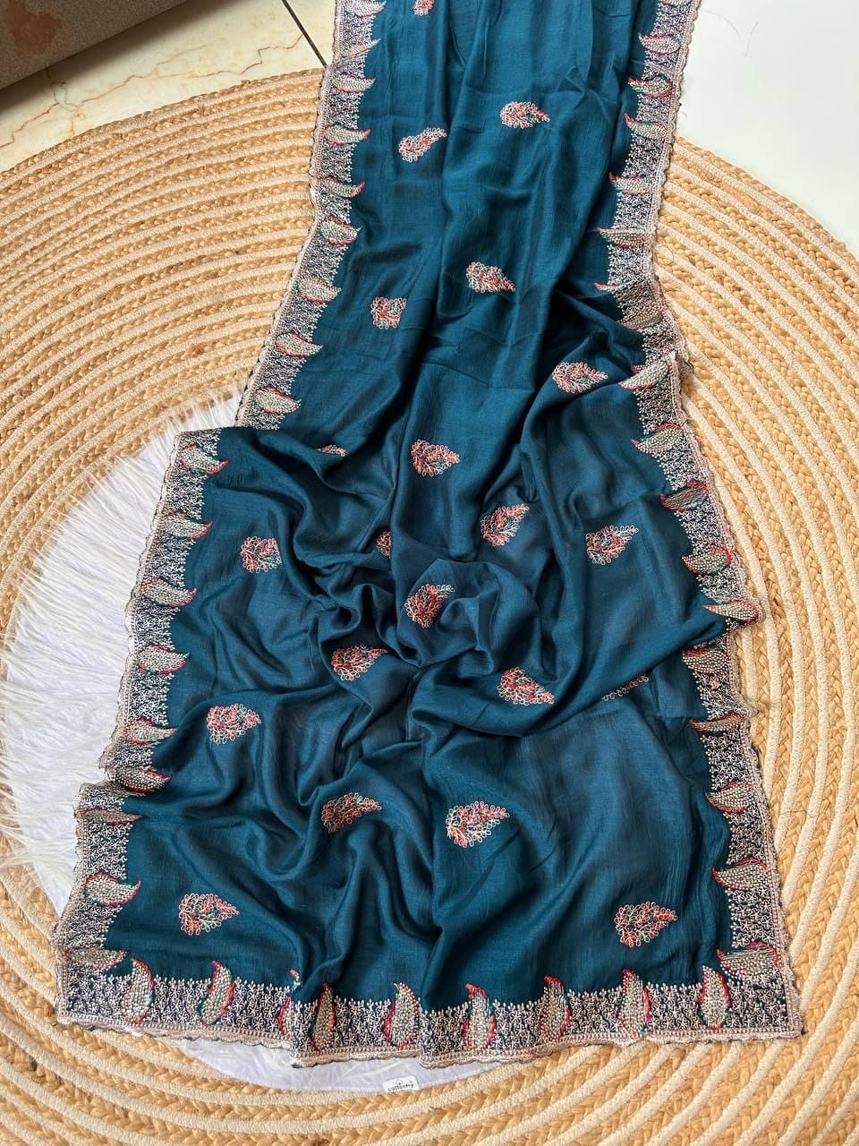 Premium Soft Silk Saree with Heavy Jarkhan Border & Stitched Blouse