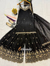 Premium Frendy Silk Top & Sharara Set with 5mm Sequence & Zari Embroidery