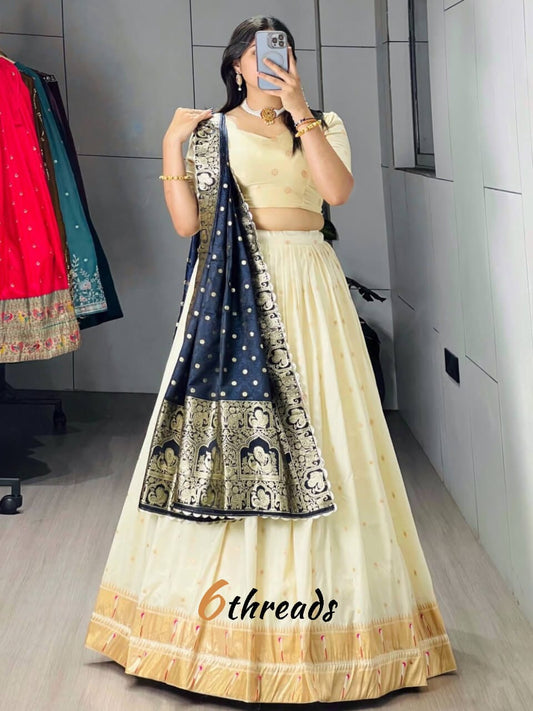 Tatva Paithani Silk Lehenga | Royal Zari Weaving