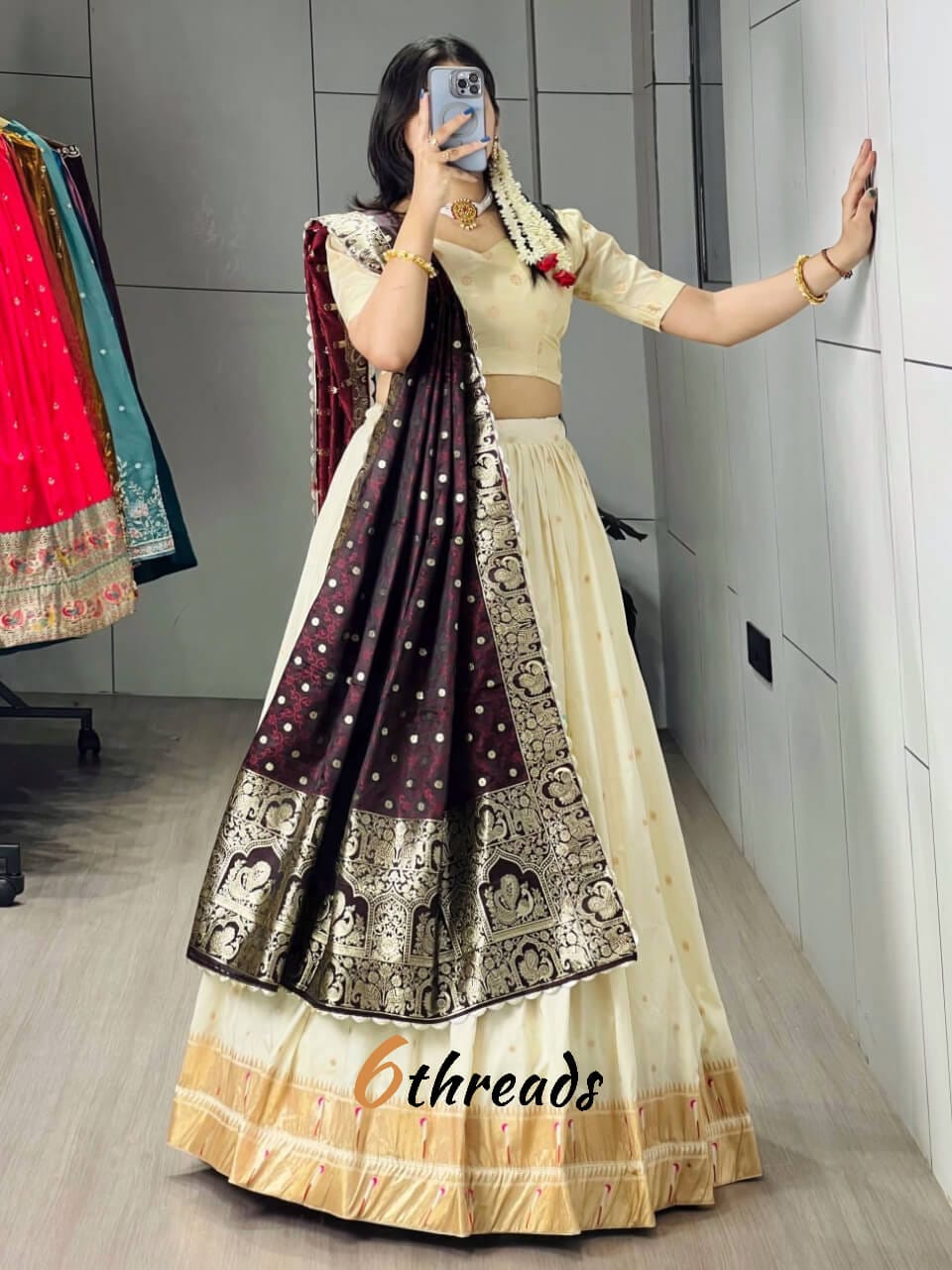 Tatva Paithani Silk Lehenga | Royal Zari Weaving