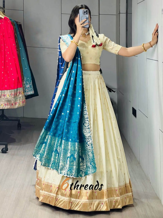 Tatva Paithani Silk Lehenga | Royal Zari Weaving