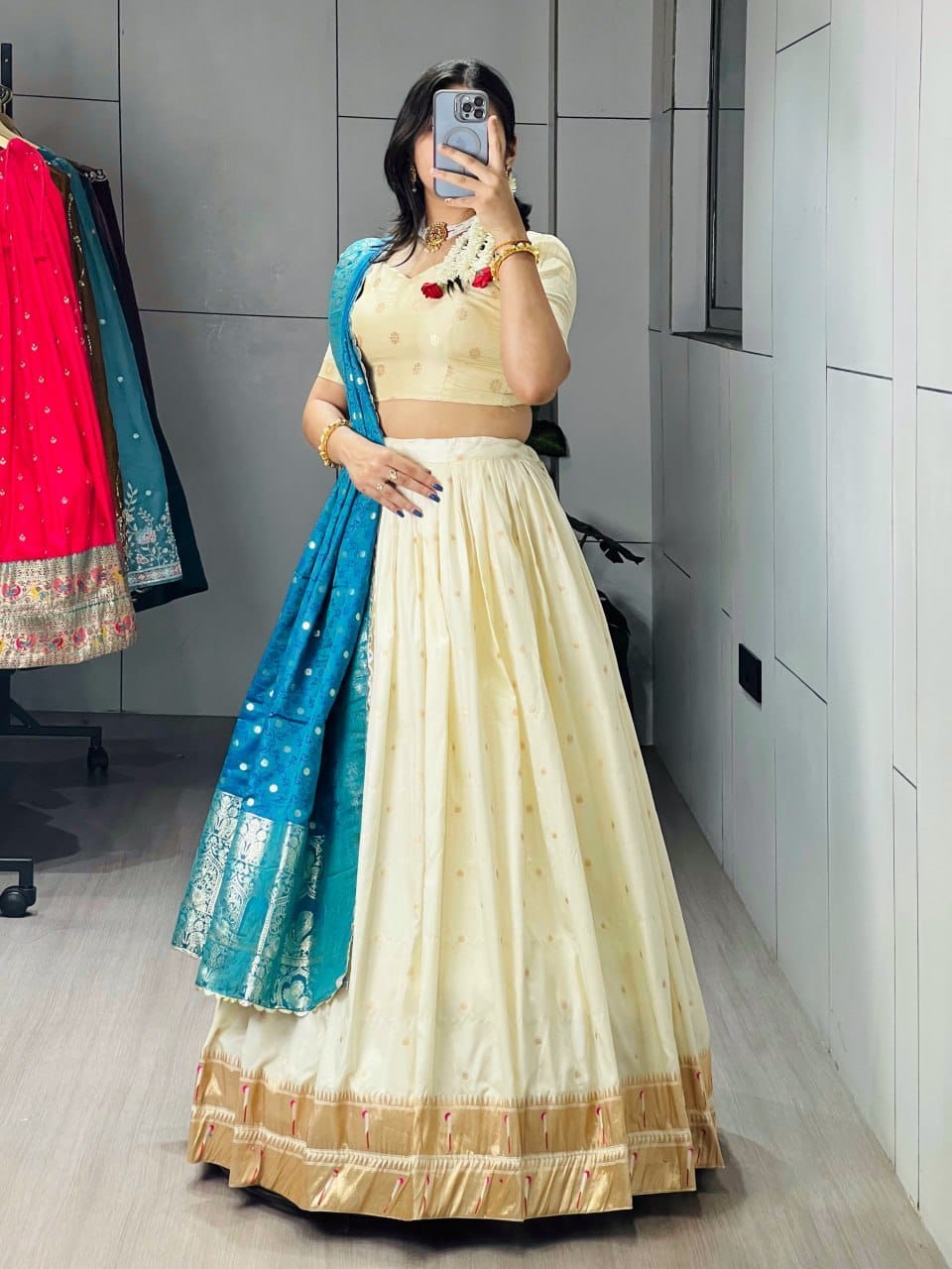 Tatva Paithani Silk Lehenga | Royal Zari Weaving