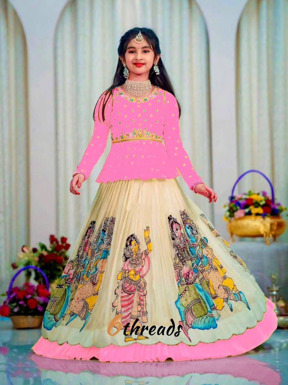Vibrant Kediya Style Lehenga Set in Fox Georgette