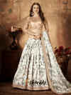 Ivory Floral Lehenga Choli with Golden Embroidered Blouse