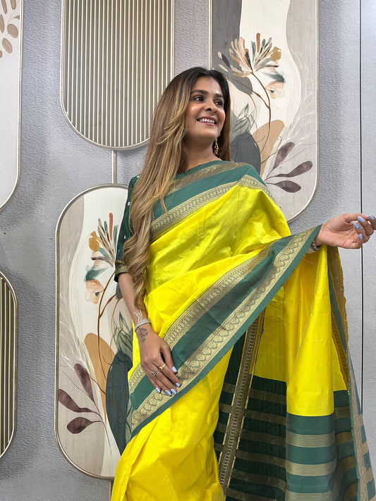 Signature Mysore Silk Zip & Go Saree Gown with Dupatta