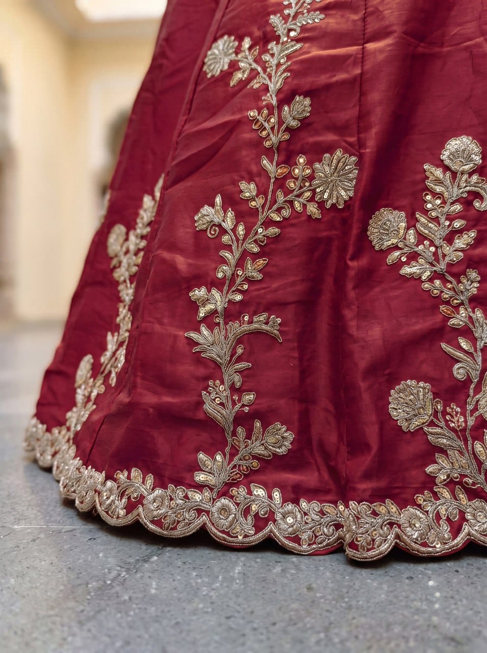 Premium Rangoli Silk Heavy Embroidered Lehenga Choli Set with Canvas & Can-Can Layering