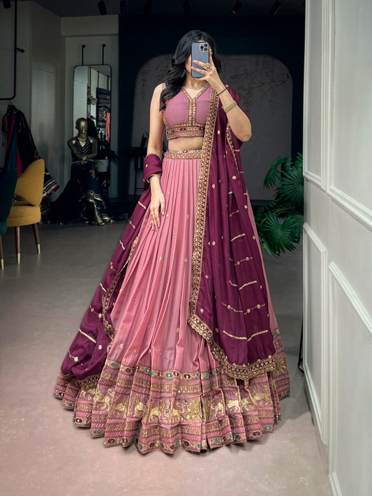 Exclusive Heavy Thread Work Party Wear Ethnic Lehenga Outfit