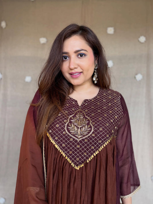 Premium Festive Anarkali Kurta Set with Dupatta