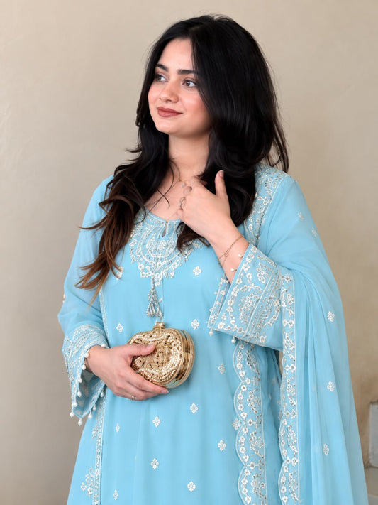 Elegant Ethnic Kurta Set with Heavy Embroidery Work for Women & Girls | Party & Wedding Wear